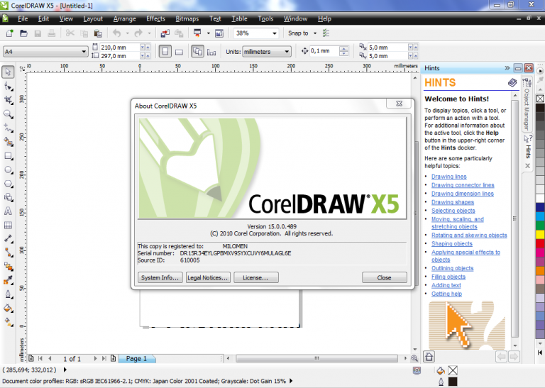 Descarga Gratis Corel Draw X5